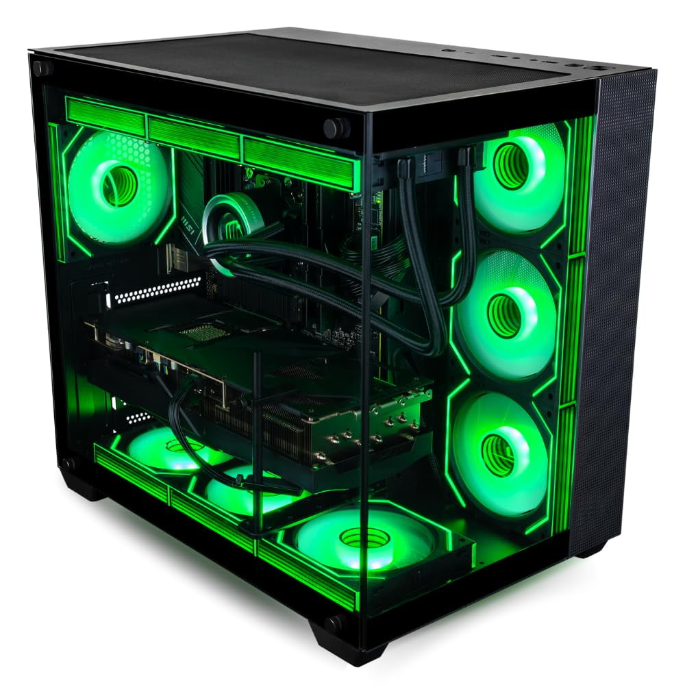 Panorama XL RTX 5070, 24-Core i9-14900KF, 32GB DDR5 RAM, 1TB Gen4 SSD, 360mm Liquid Cooled Gaming Desktop PC w/Windows 11 Pro, 3 Year Warranty, RGB Keyboard+Mouse, Internal WiFi 6E, 3X DP, HDMI