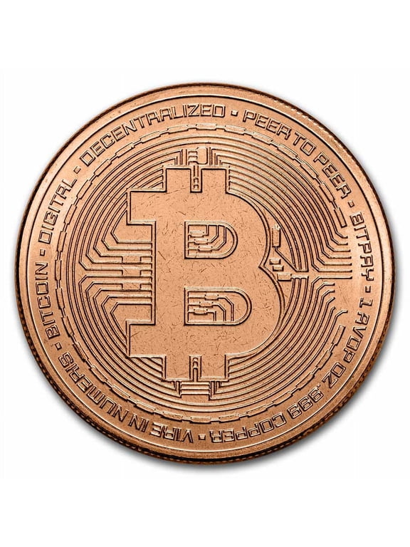 1 oz Copper Round - Bitcoin