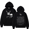 thumbnail image 5 of For all the Dogs letter hoodie Men 's hip hop retro pull shirt Fashion Leisure super Dalian hat Street, 5 of 5