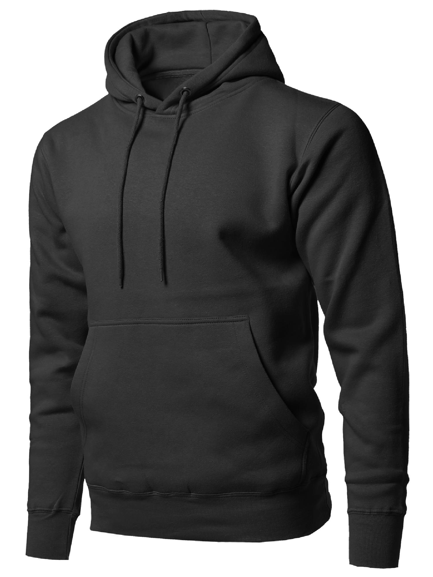 FashionOutfit Men's Causal Solid Soft French Terry Long Sleeve Pullover Hoodie