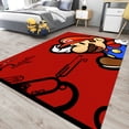 thumbnail image 3 of Dreammotif Red Mario Rug, Modern Area Rug, Game Room Decor, Bedroom Decor For Teens, Colorful Living Room Carpet, Large Bedroom Rug, 3 of 7