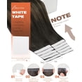 thumbnail image 4 of Sunny Hair Tape in Hair Extensions Human Hair Invisible Tape in Extensions 20Pcs Straight Remy Real Human Hair Extensions for Women Dark Brown Balayage Chestnut Brown 14inch, 4 of 9