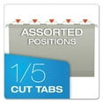 thumbnail image 4 of Colored Reinforced Hanging Folders, Legal Size, 1/5-Cut Tabs, Gray, 25/Box | Bundle of 10 Boxes, 4 of 7