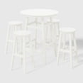 thumbnail image 2 of WestinTrends Malibu 5-Piece HDPE Outdoor Patio Dining Bar Bistro Table Set with Bar Stools, White, 2 of 10
