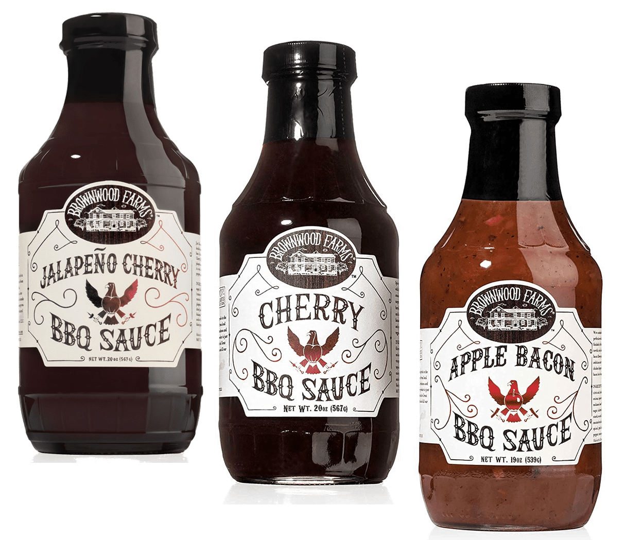 Brownwood Farms BBQ Sauce Cherry, Jalapeno Cherry & Apple Bacon