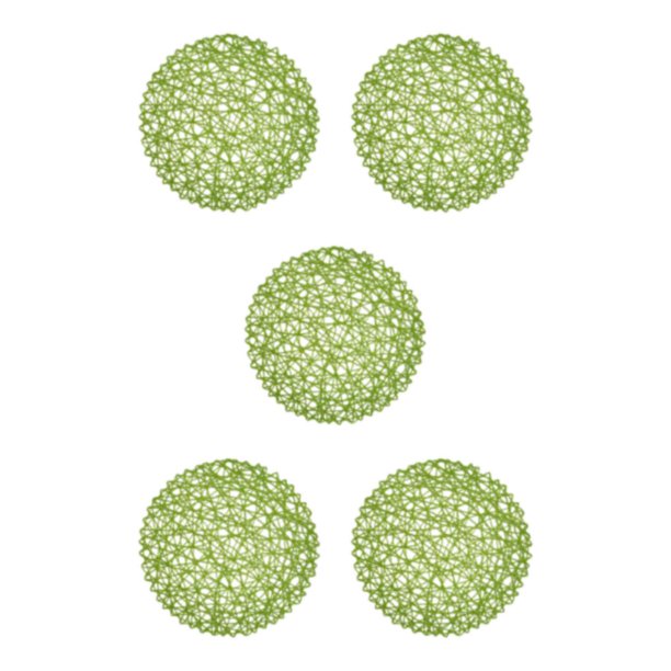 Cateissary 6 piezas hechas a mano con creatividad, exquisita artesanía, estera de cuerda de papel, decoración de de comedor, 38 cm, verde Type2 NO2