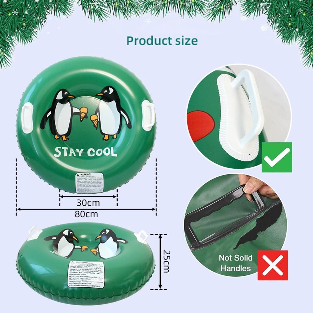 Osdhezcn Compacts Foldable Inflatable Sleds Durability For Traveler And Snow Enthusiasts