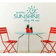 thumbnail image 3 of Scatter Sunshine Along the Way Inspirational Wall Art Decals Vinyl Lettering Stickers Home Decor Quote 23x15-Inch Teal, 3 of 6