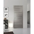 thumbnail image 3 of Modern Solid Interior Pre-Hung Door with Handle | Planum 0010 Ginger Ash | Single Regural Panel Frame Trims | Bathroom Bedroom Sturdy Doors-24" x 80", 3 of 6