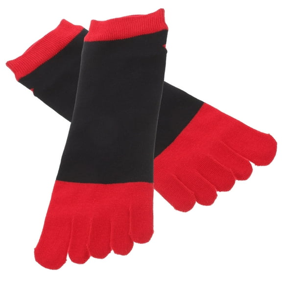 Raindrops 1 Pair of Toe Separate Socks Printing Full Toe Socks Breathable Toe Socks for Daily Life