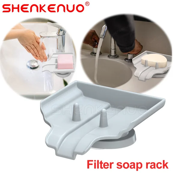 Soap Box Drain Soap Holder Free Perforated Leaf Sucker To Put White