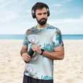 thumbnail image 4 of Wukai Let's go Travel Print Men's Short-Sleeved Mesh T-Shirt,Quick-Dry Short Sleeve Workout T-Shirt-Medium, 4 of 8