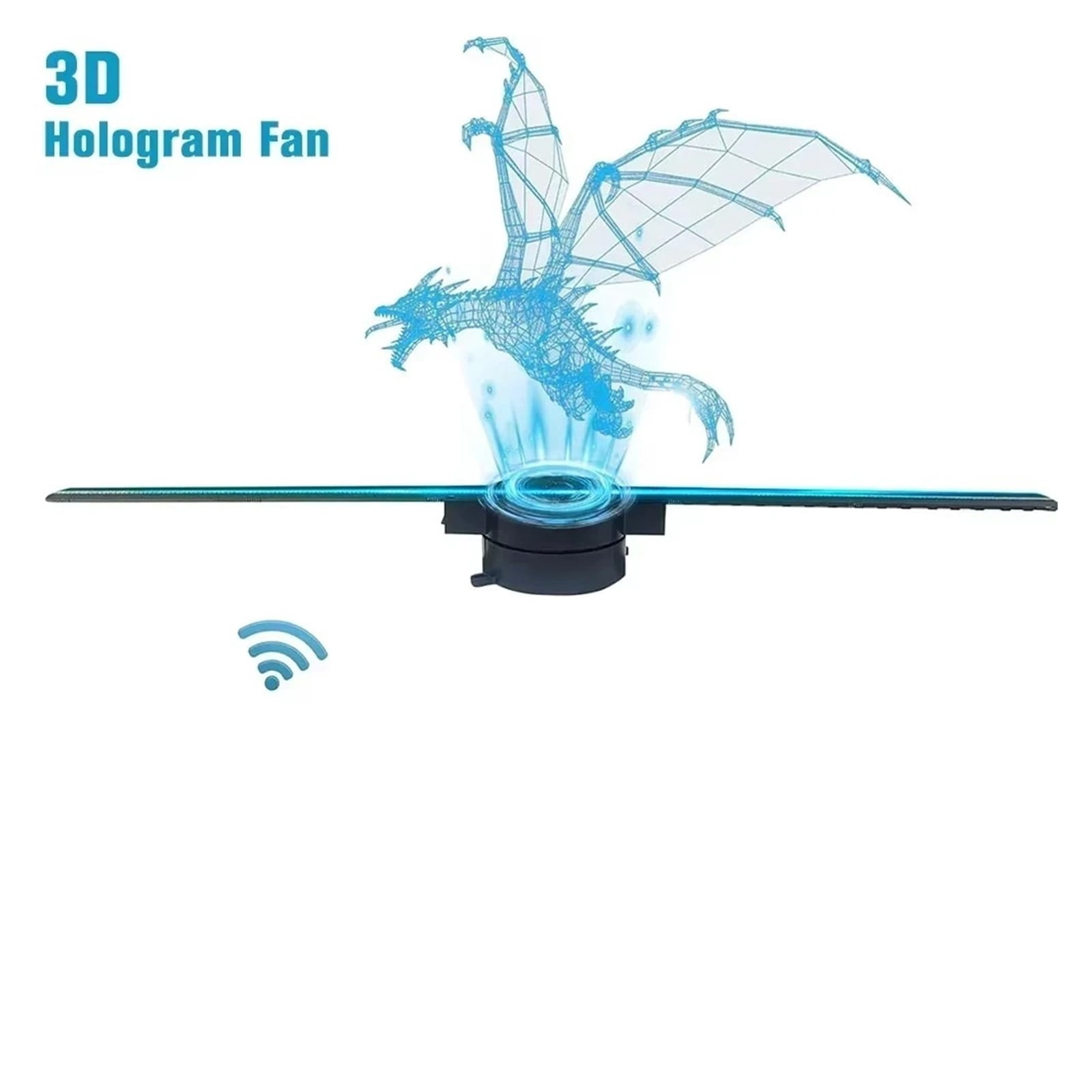 42CM HD 3D Hologram Fan WiFi Holographic Projector Advertising Display Light for Stores Bars Party