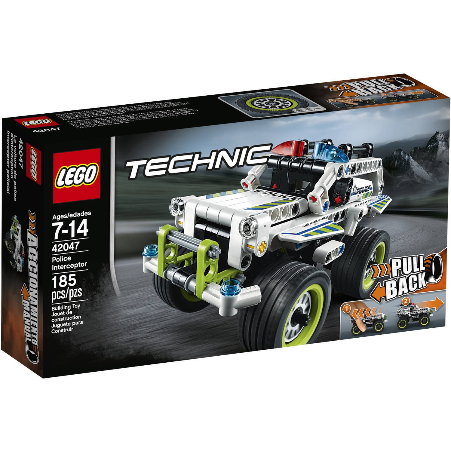 lego pull back police car
