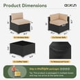 thumbnail image 5 of Aoxun 10 Piece Patio Furniture Set Wicker Rattan Patio Sectional Sofa Set Outdoor Seating Furniture with Thickened Cushion, Beige (Include Waterproof Cover), 5 of 7