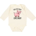 thumbnail image 3 of Inktastic This Little Piggy Loves Daddy Cute Boys or Girls Long Sleeve Baby Bodysuit, 3 of 5