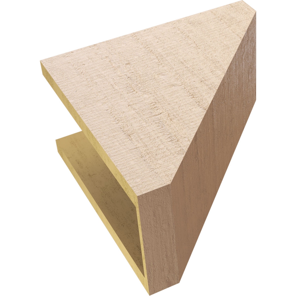 7"W x 14"D x 14"H Classic Concord Rough Cedar Woodgrain TimberThane Corbel, Primed Tan