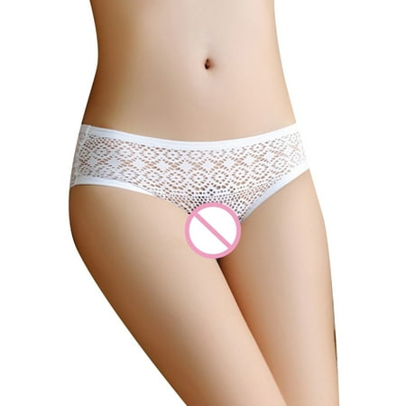 Transparent Lace Seamless Underwear Women Sexy Panties Low Waist Hollow Out