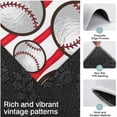 thumbnail image 3 of Red and White Striped Baseballs Pattern Kitchen Rugs Sets Of 3,Kitchen Runner Rugs Non Skid Washable,Decorative Kitchen Floor Mats for Kitchen,Sink,Laundry,17"x30"+ 17"x47" + 17"x59", 3 of 6
