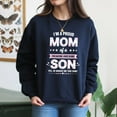 thumbnail image 4 of EcoLoom I'm A Proud Mom From Son To Mom Mothers Day Long Sleeve Unisex Midweight Crewneck Sweatshirt, 4 of 4