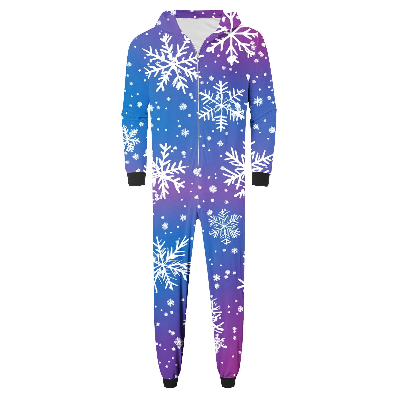 jsaierl Matching Family Christmas Pajamas Set Hoodie Onesies Reindeer Jumpsuit Romper Holiday Pjs One Piece Hooded Sleepwear