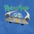 thumbnail image 5 of Rick and Morty Spaceship Mens Lined Mesh Shorts, Royal, Large, 5 of 6