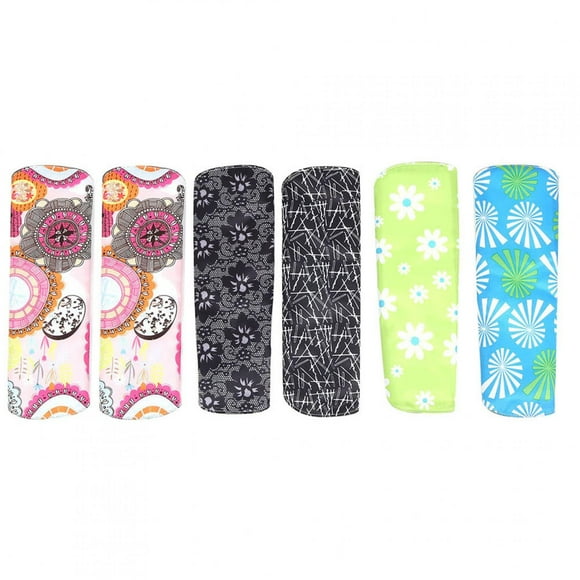 Compresas menstruales lavables de carbón de bambú para mujer (6 unidades, M 18 x 25 cm) (M04+M04+M13+M05+M01+M02)