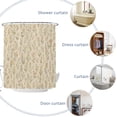 thumbnail image 5 of Bedliving Shower Curtain for Bathroom with 12 Hooks, Beige Wildflower Waterproof Fabric, 72" x 72", 5 of 10
