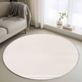 thumbnail image 3 of 3.3ft Washable Round Rug, Stripes Non-Slip Circle Area Rug for Entryway Bedroom, Abstract Beige Geometric Simple Indoor Accent Floor Mat for Home Decor, 3 of 9