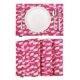 thumbnail image 1 of Deconovo Manteles individuales de doble cara con estampado de lino sintético, color rojo rosa, 30,5 cm de ancho x 45,7 cm de largo, resistentes al agua, con patrón de bucle para cocina, juego de 4, 1 of 7