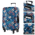 thumbnail image 5 of Blue Soccer Elements Pattern Luggage Cover Fashion Suitcase Cover Baggage Covers Fit 25-28 Inch Luggage (Go Travel), 5 of 5