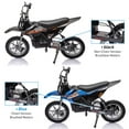 thumbnail image 4 of 36V Kids Ride on Dirt Bike,15.5MPH Fast Speed Electric Battery-Powered Off-Road Motorcycle with 500W Brushed Motor,Max Load 175 lbs,LED Light,Leather Seat,Disc Brake,Air-Filled Tires, 4 of 8