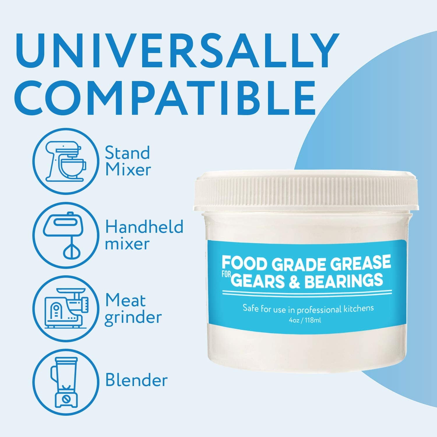 4 Oz Food Grade Grease with 9709511 Gasket for kitchenaid Stand Mixer, Food  Safe Lubricant, Reduce The Wear of Mixer Gear Parts