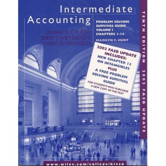 Pre-Owned Intermediate Accounting Problem Solving Survival Guide Vol. 1, Chapters 1-14, 10th Edition, 9780471227434, 0471227439, Paperback, 10th edition