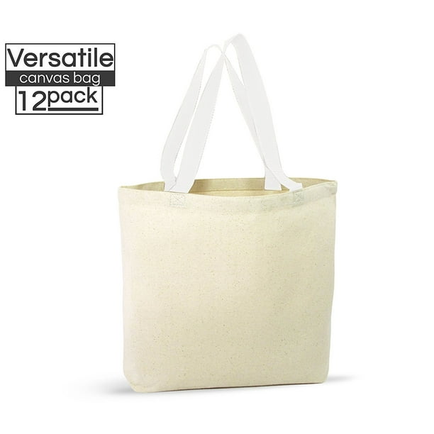 12 Pack Canvas Tote Bags Design Your Own Tote Canvas Bags