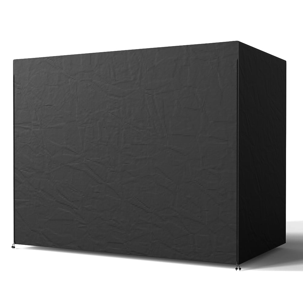 Vensio Black 3-Seater Patio Swing Cover Waterproof 220x125x170cm Heavy Duty Polyethylene Outdoor Furniture Protector