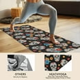 thumbnail image 4 of Black Colorful Skull Flower Pattern Hot Yoga Mat Towel Non Slip for Hot Yoga - Quick-Drying Yoga Mat Cover with 4 Corner Pockets with Travel Bag - Hot Yoga Towel Non Slip 74"x26", 4 of 6