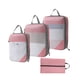 thumbnail image 2 of Juego de 4 bolsas de almacenamiento de compresión | Organizadores de equipaje de viaje de nailon impermeable | Cubos de embalaje que ahorran espacio para ropa, zapatos | Material ligero y duradero, 2 of 6