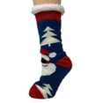 thumbnail image 5 of OoohGeez Women's Light On House Sherpa Cute Slipper,Fluffy Fuzzy Grippers Socks, Cool Santa, 5 of 6