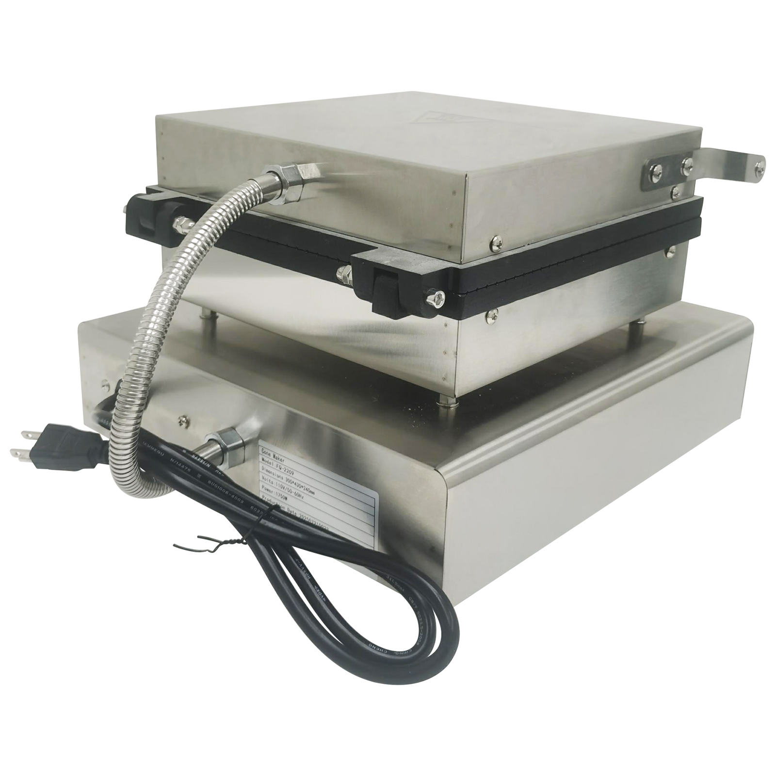 Waffle Maker Making Machine Square Single Head Ice Cream Cone Machine AC110V 1.75KW