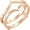 Rose, variant on 925 Sterling Silver 14K Yellow Gold Finish V Shape Polished Plain Enhancer Wrap Engagement Wedding Ring