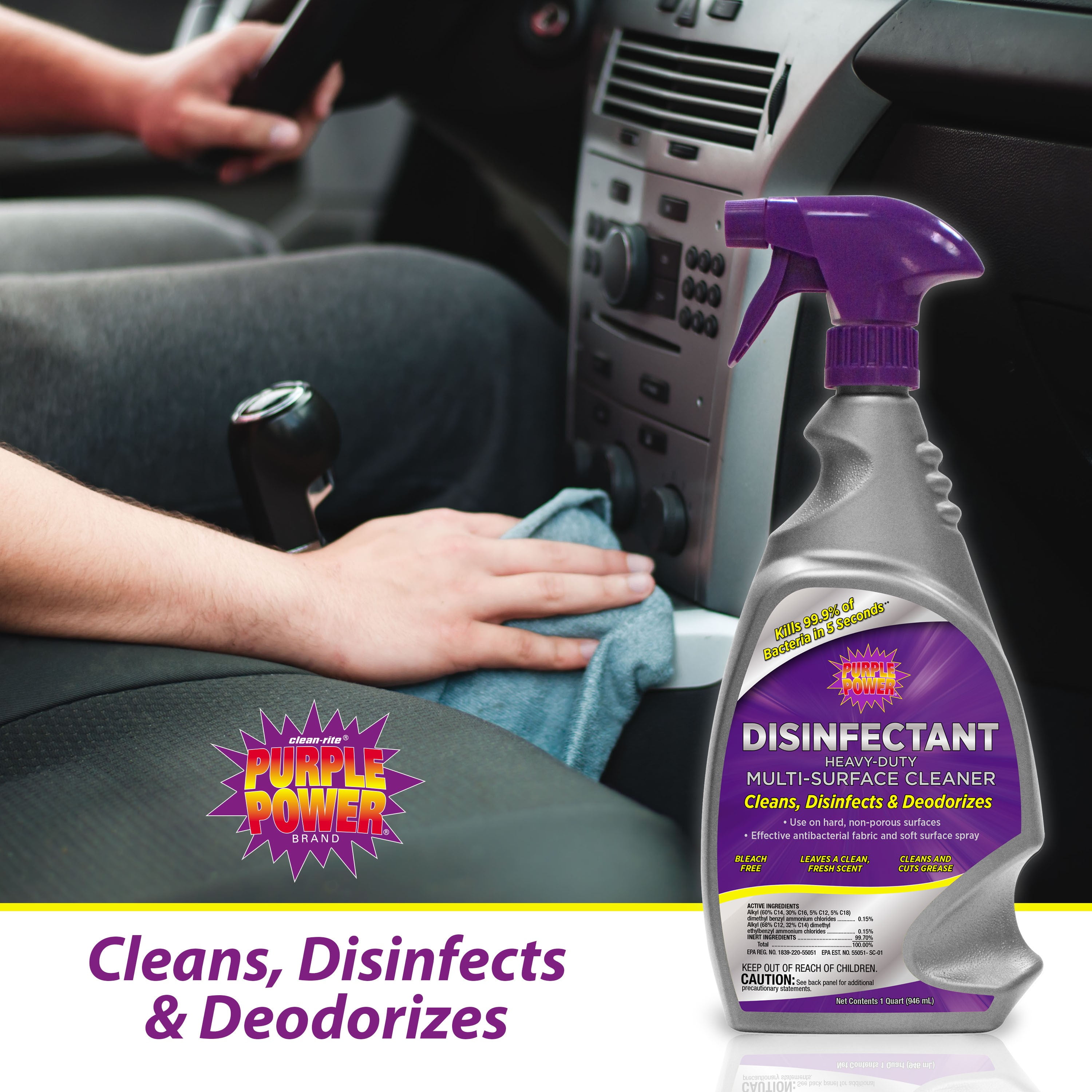 Purple Power Disinfectant Surface Cleaners, 32 Fluid Ounce