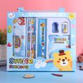 thumbnail image 5 of YIMWNYI 8-Piece Stationery Set, Pencil Case, Pencils, Ruler, Sharpener, Eraser, Notebook, Cute and Practical Design for Learning and Work, 5 of 5