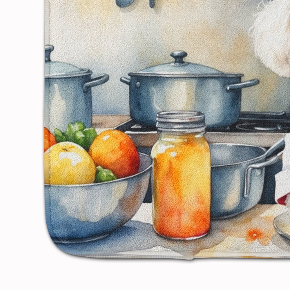 Bichon Frise The Chef Memory Foam Kitchen Mat 27 in x 19 in