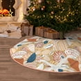 thumbnail image 5 of Balery Tropical Beach Sea Shell Printed Christmas Tree Skirt , Merry Christmas Party Christmas Tree Decoration,Adjustable Tree Skirt-48", 5 of 6