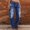 Blue women ripped jeans casual a1, variant on Cagogo Women Straight Mid Rise Ripped Distressed Casual Jeans Long Pants Vacation Loose Fit Denim Trousers Summer Travel Beach Outfits, Gray L2
