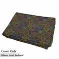thumbnail image 5 of Geometric Floor Pillow Lounger Cover, Modern Design in Rainbow Colors Triangles Retro 80s Like Pattern Image Art, Nap Mat Printed Fabric Case for 5 Pillows, 88" x 27", Multicolor, by Ambesonne, 5 of 5