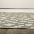thumbnail image 3 of World Rug Gallery Trellis Geometric Reversible Plastic Indoor and Outdoor Picnic Mat, Camping Rug, RV Rug - GRAY 3'x5', 3 of 9