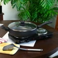 thumbnail image 4 of Oster Ashford 5 Quart Saute Pan with Lid in Black, 4 of 5