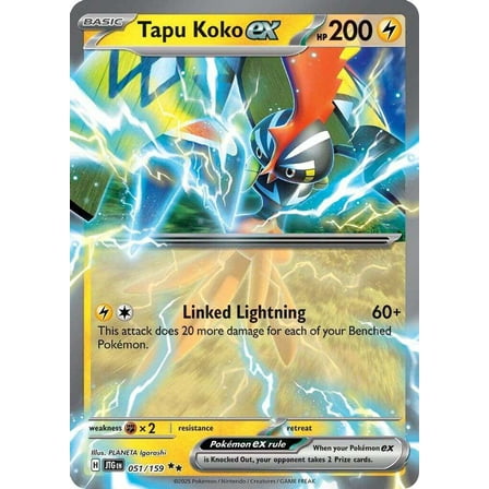 Pokemon Journey Together Double Rare Tapu Koko ex #51